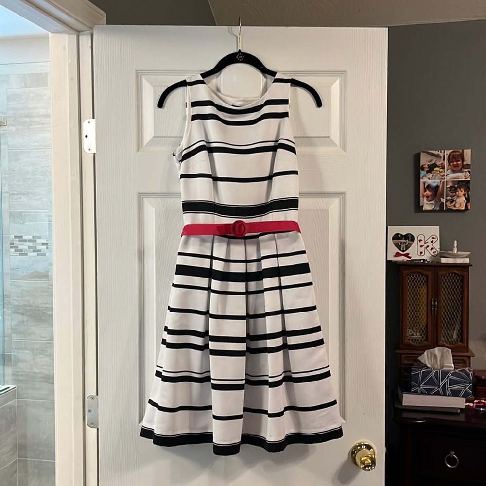 White and Black Dress